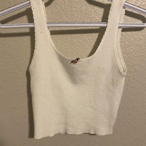 White crop top